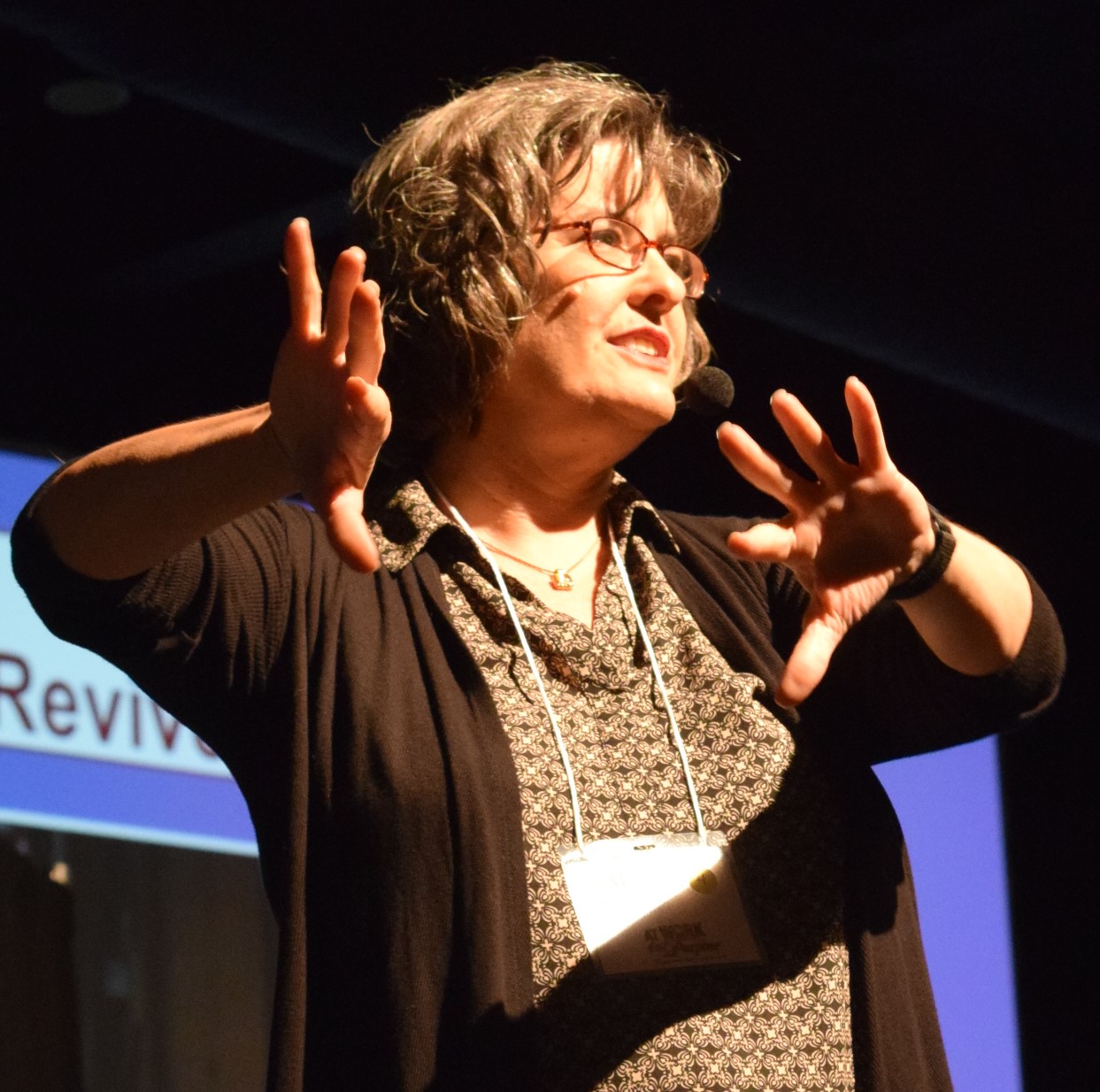 Dr. Amy Sherman of the Center on Faith in Communities at the Sagamore Institute speaks to about 250 working Christians at the annual XL Summit. (Oak Tree Communications Photo)