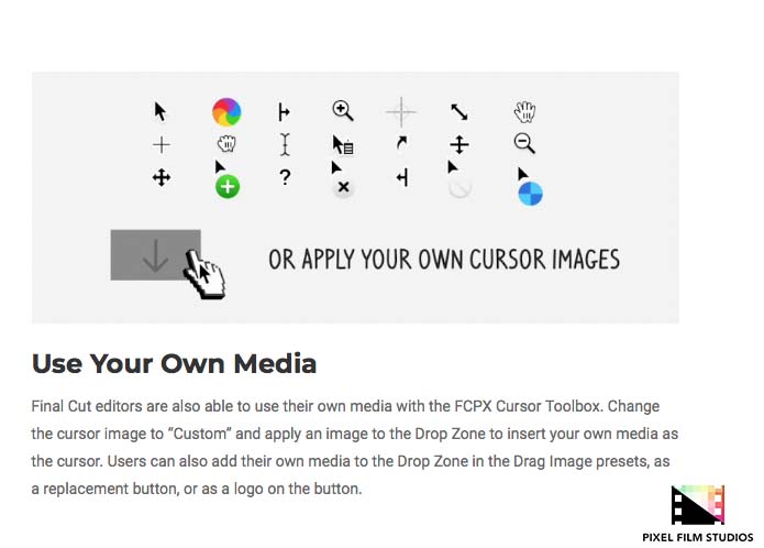 Pixel Film Studios - FCPX Cursor Toolbox - FCPX Plugins