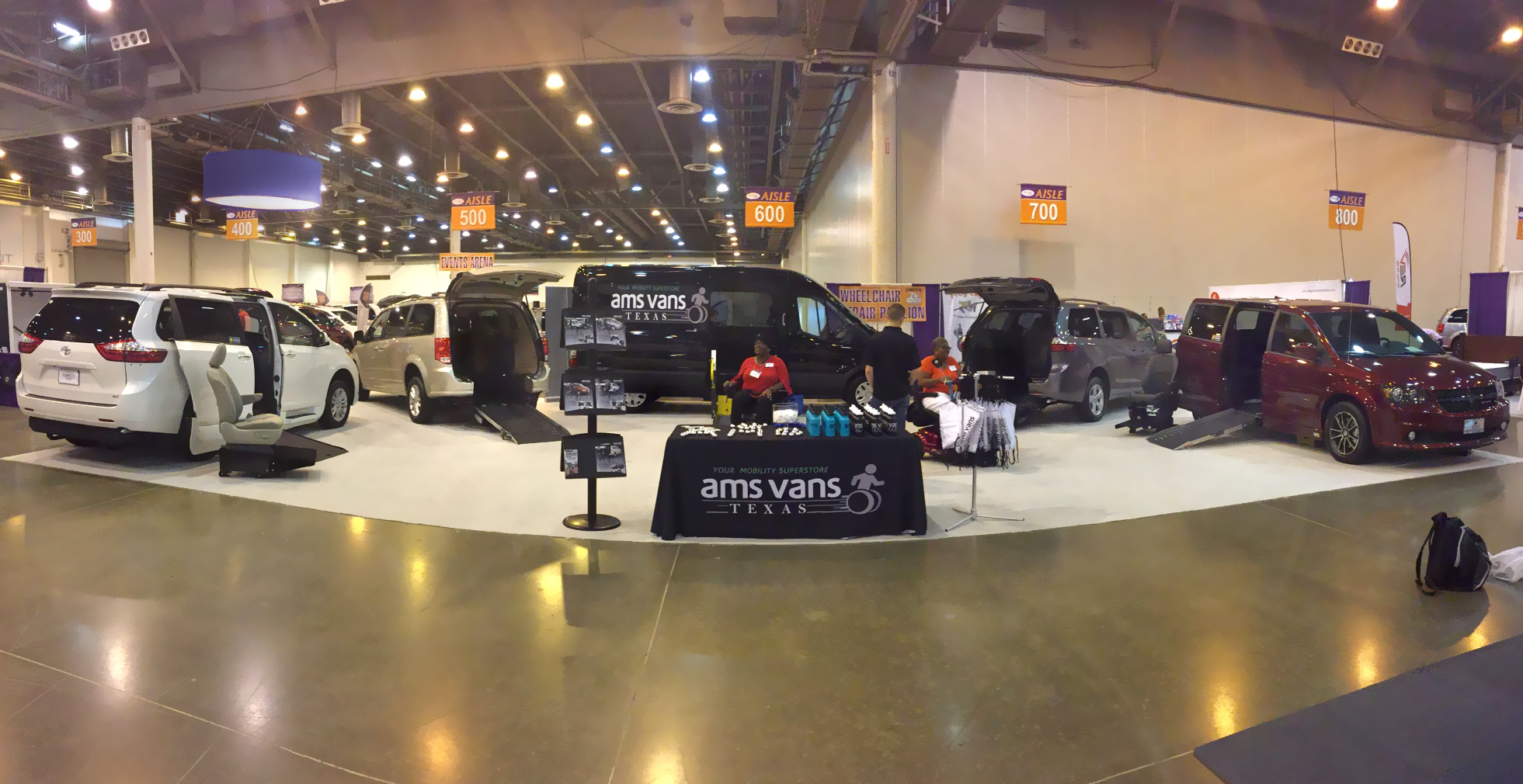 Please visit the AMS Vans mobility freedom booth at the Houston Abilities Expo.