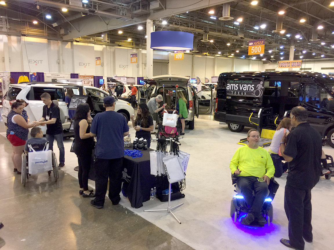 Attendees of the Houston Abilities Expo can browse, sample, and learn about life-enhancing products and services.
