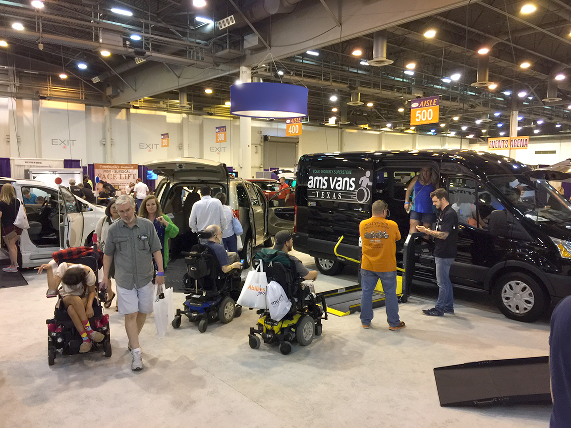 Attendees of the Houston Abilities Expo can view the AMS Vans inventory of adapted vehicles and learn about financing.