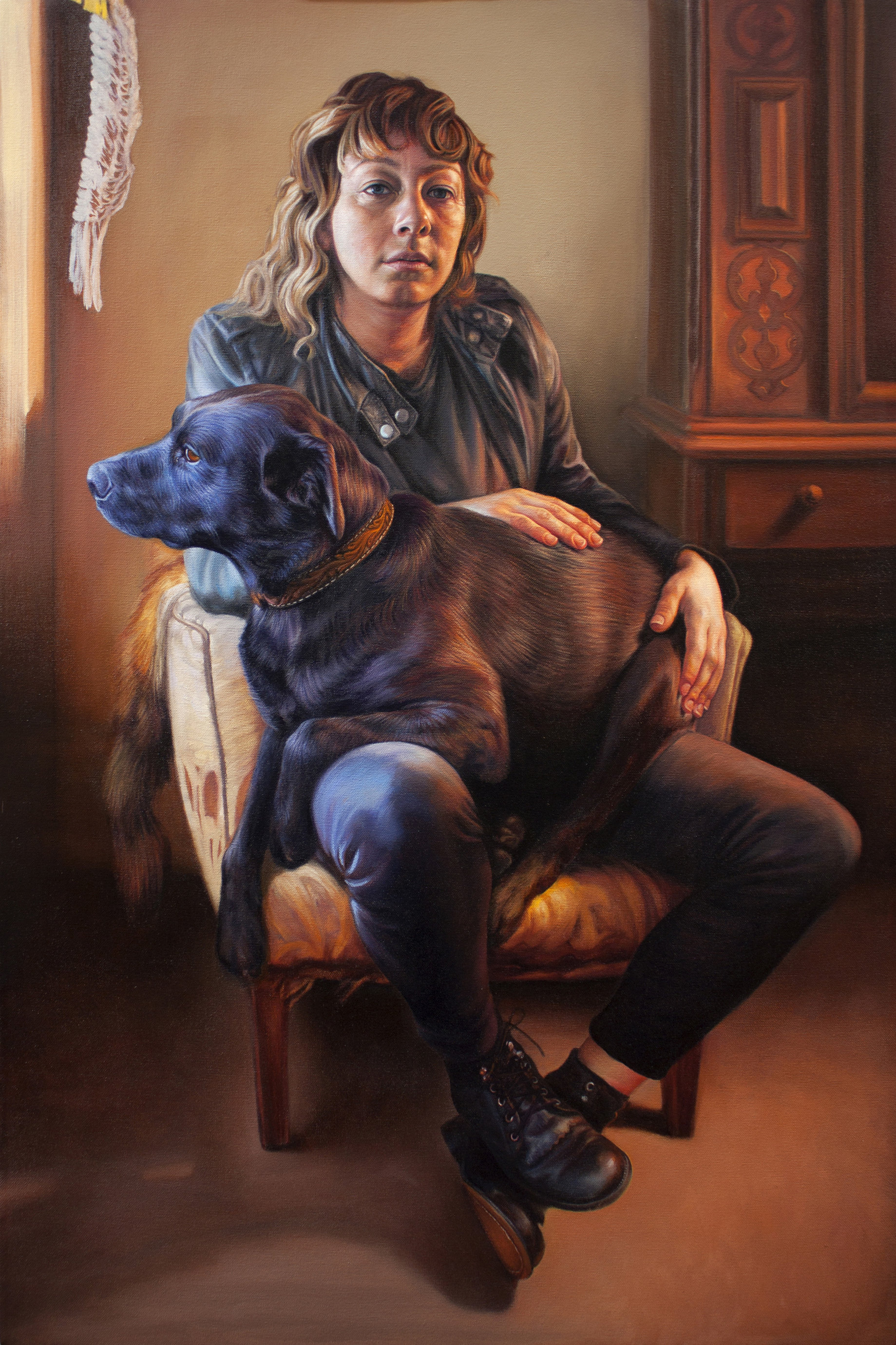 Guston Abright, Sarah Rose, 2017, Oil on Canvas, 24" x 36"