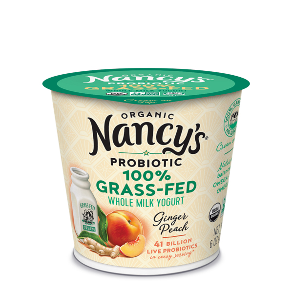 Nancy’s Organic 100% Grass-Fed Ginger Peach 6 oz Yogurt