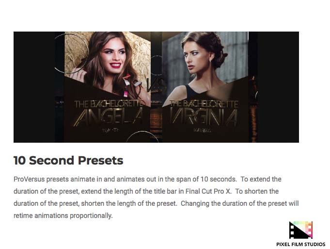 Pixel Film Studios - ProVersus 3D Awards - FCPX Plugins
