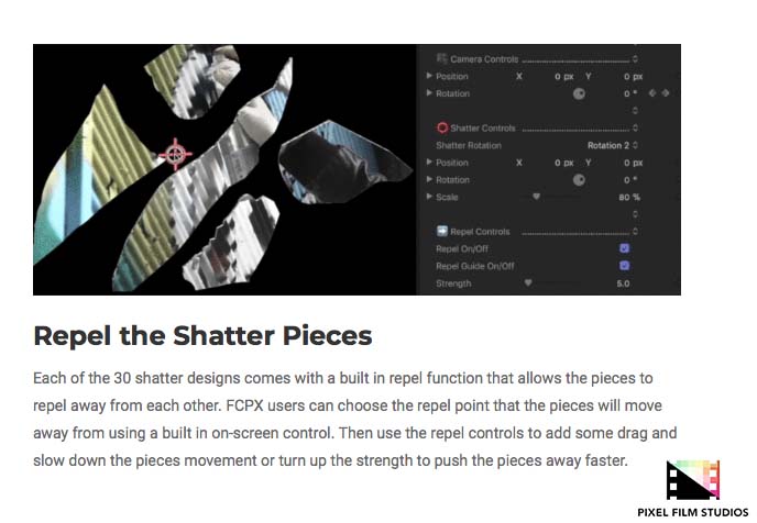 Pixel Film Studios - ProGlass Shatter - FCPX Plugins