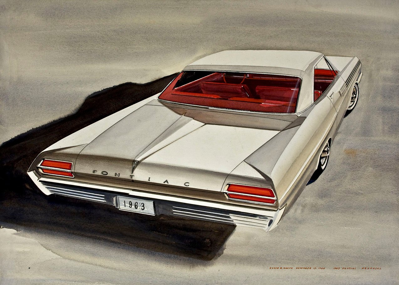 David North's concept drawing for 1963 Pontiac
