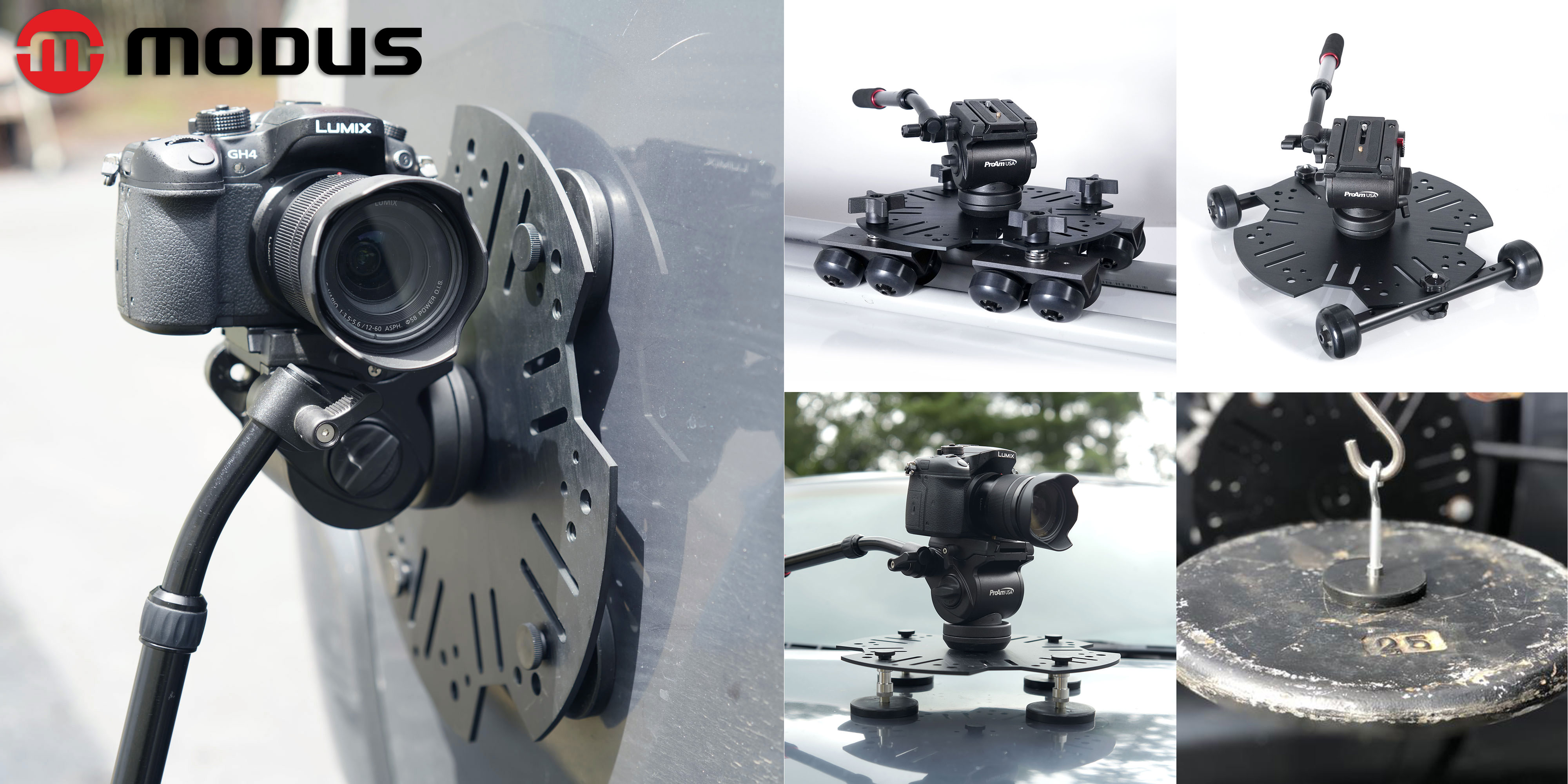 Modus Mount shown in a variety of configurations