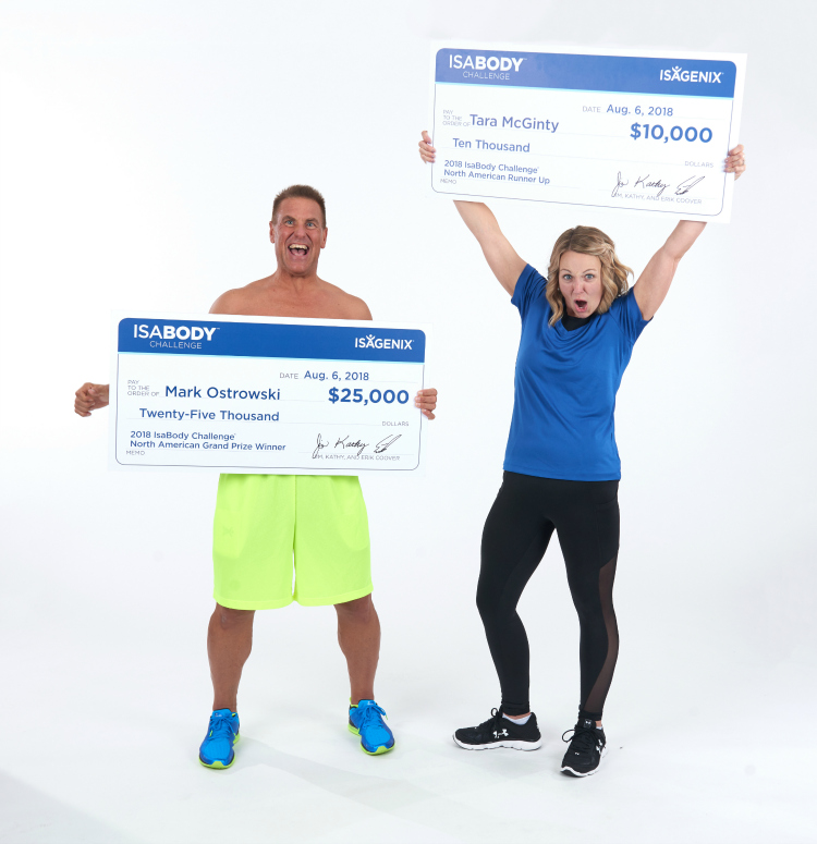 Mark Ostrowski and Tara McGinty were named the 2018 IsaBody Challenge® grand prize winner and runner-up, respectively.