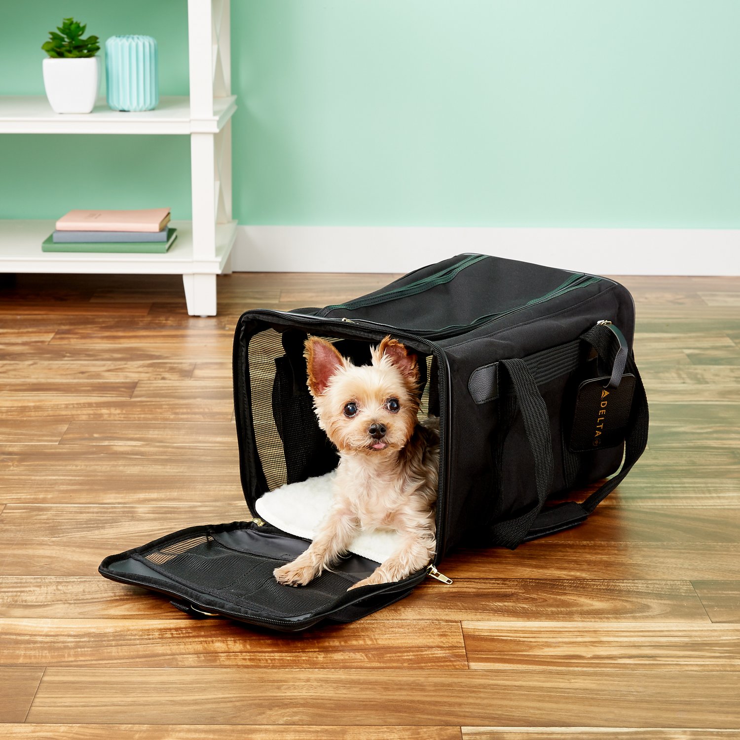 SHERPA Pet Travel Carrier Delta with Terrier Dog