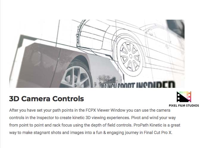 Pixel Film Studios - ProPath Kinetic - FCPX Plugins