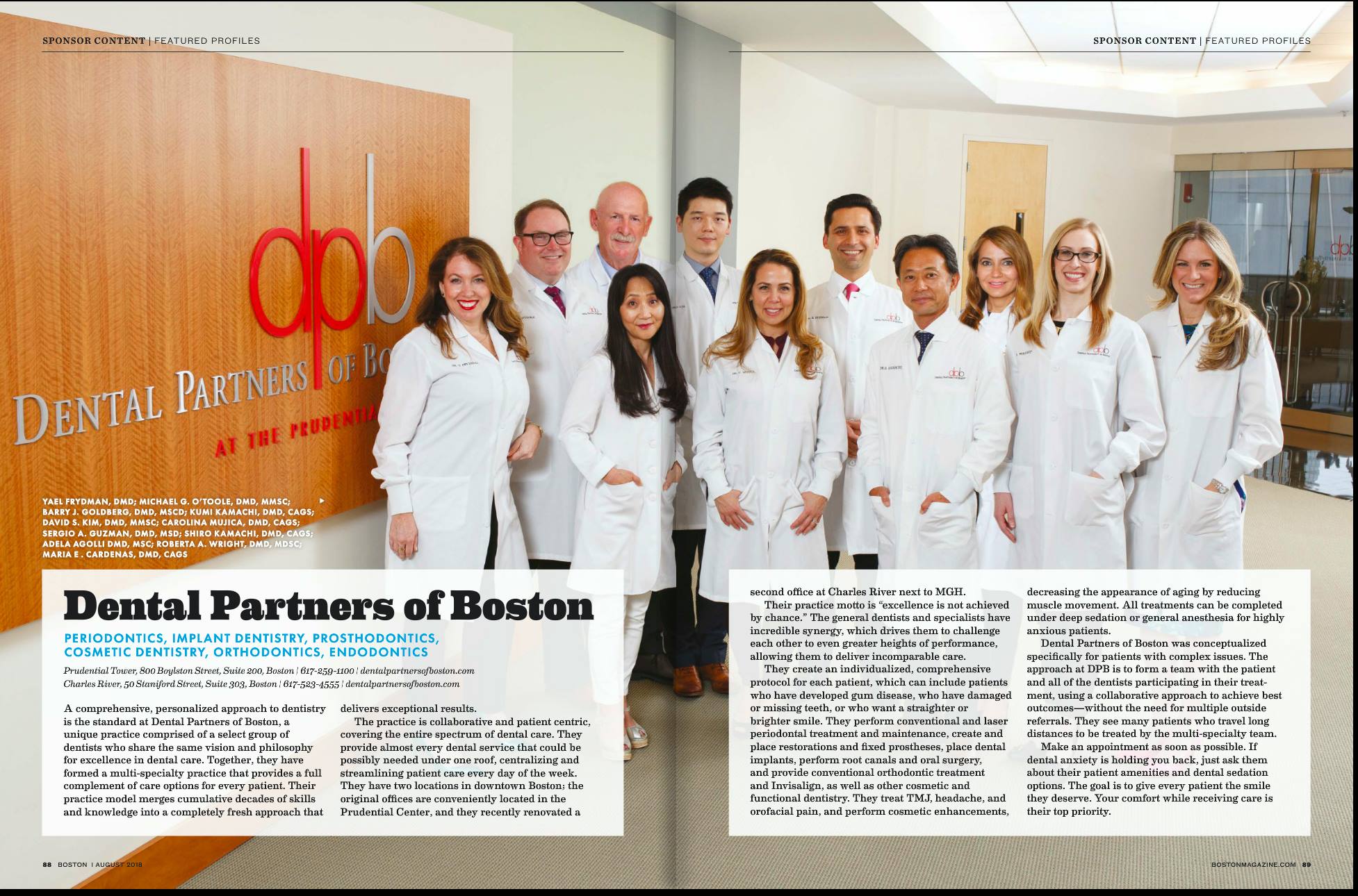 Boston Magazine's Article on Dental Partners of Boston