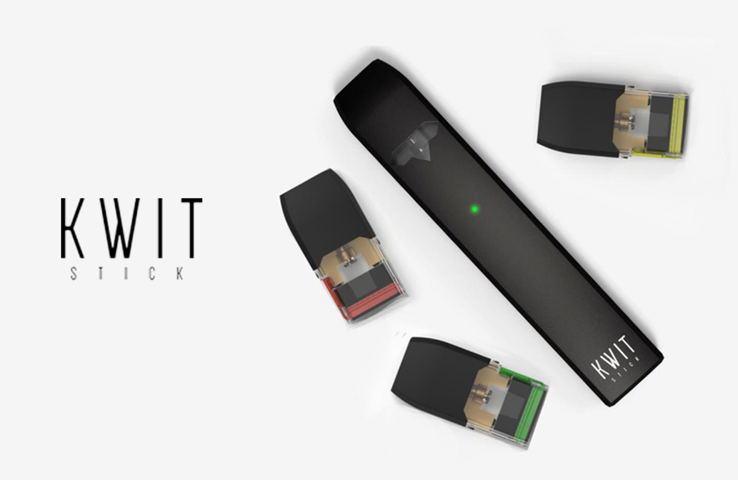Kwit Stick Starter Kit includes a rechargeable device and four flavors of salt nicotine pods.