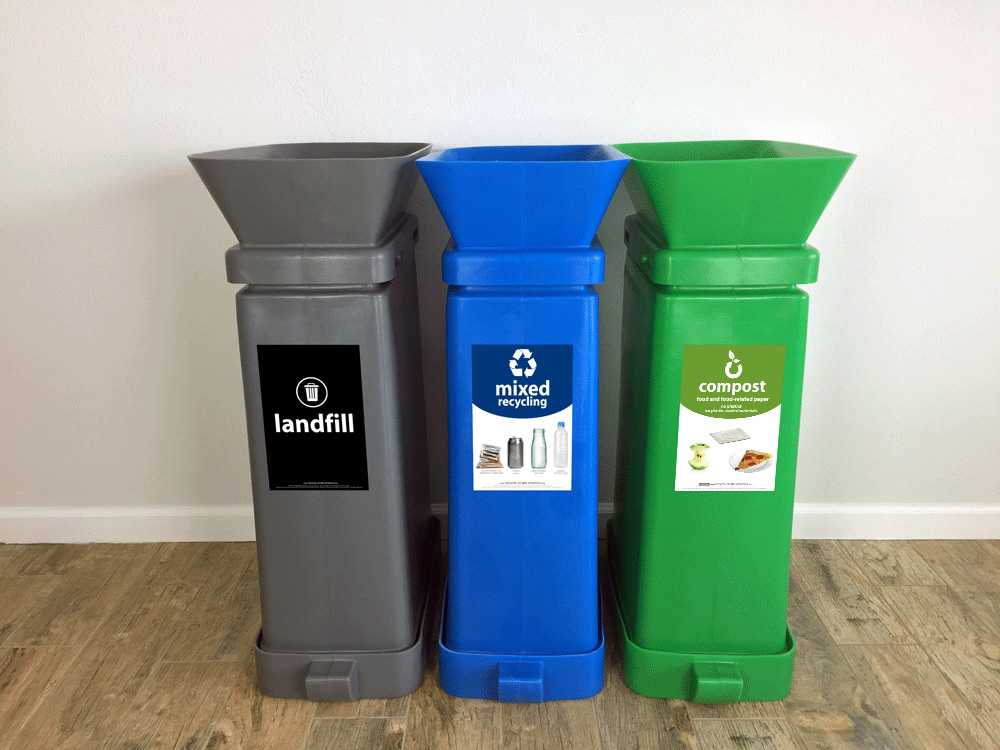 EZ Dump Commercial SmartcanMax™ with Recycle Across America® labels