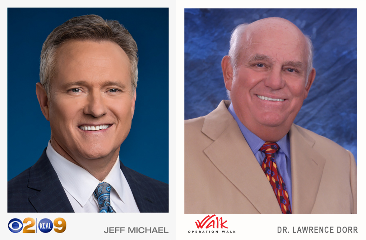 Operation Walk Founder Dr. Dorr and CBS Anchor Jeff Michael