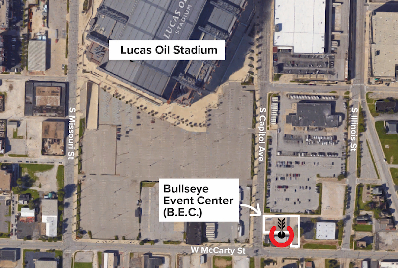 BEC directly across from Lucas Oil Stadium