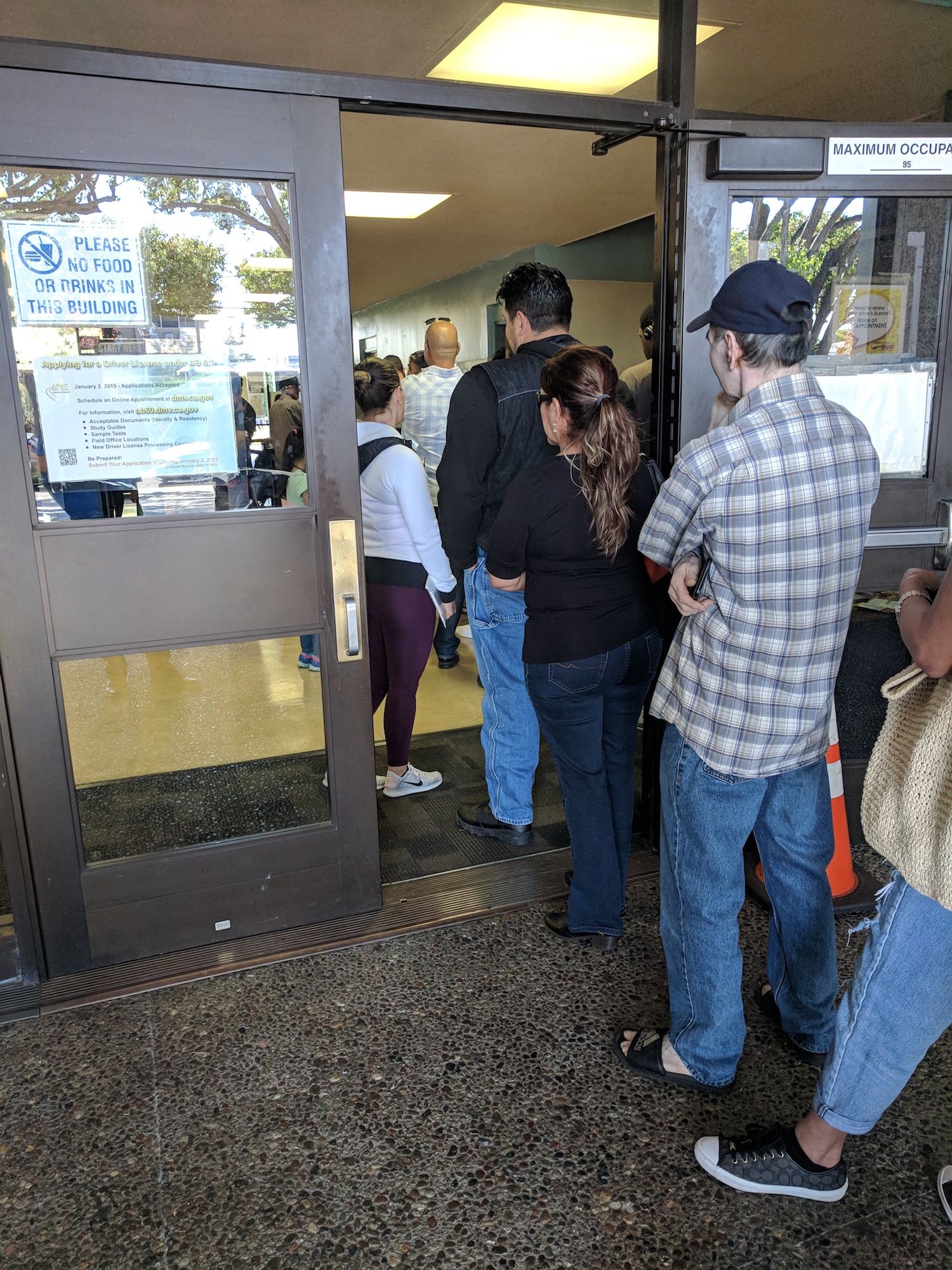 Lines run out the door at the local DMV