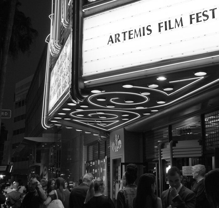 Marquee at the Ahrya Fine Arts Theater