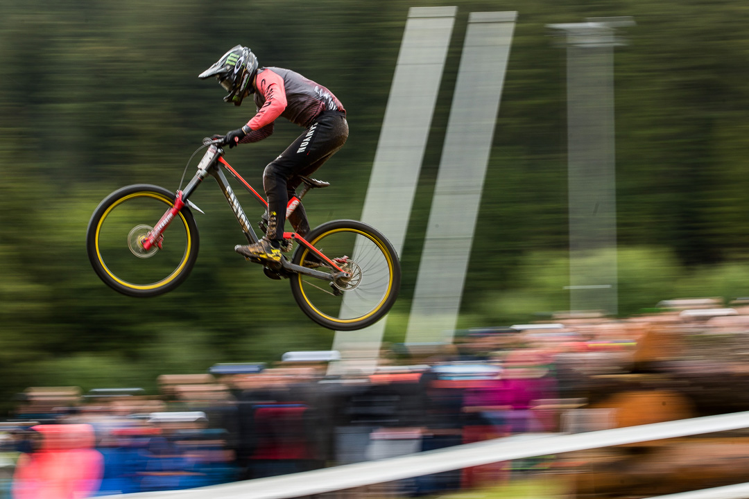 Monster Energy's Mark Wallace at the Mountain Bike World Cup in La Bresse, France