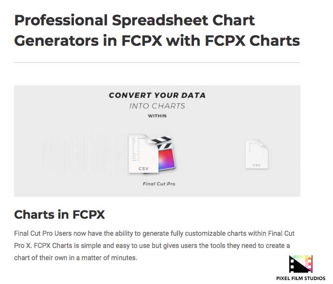Pixel Film Studios - FCPX Charts - FCPX Plugins