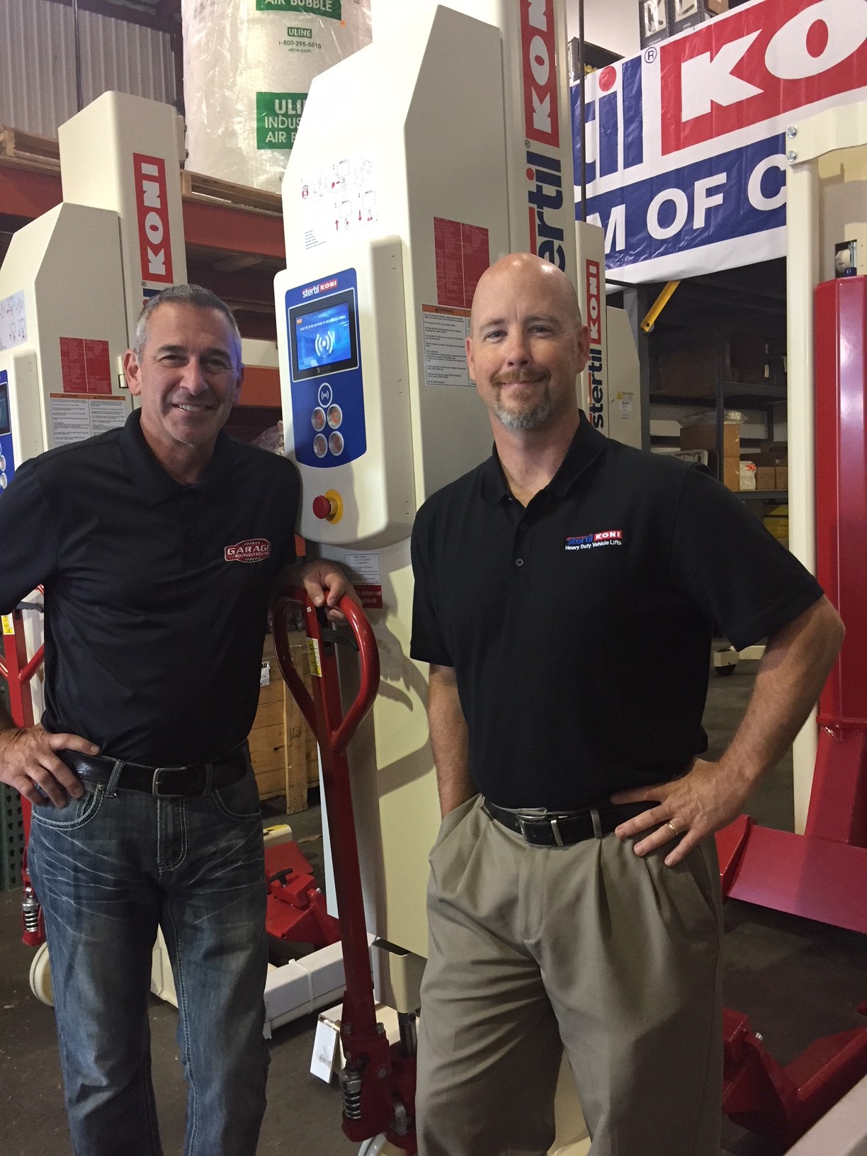 Top management at Stertil-Koni's newest distributor GES:  Owner Leon Fiacco (left) and Sales Manager Chris Holmes
