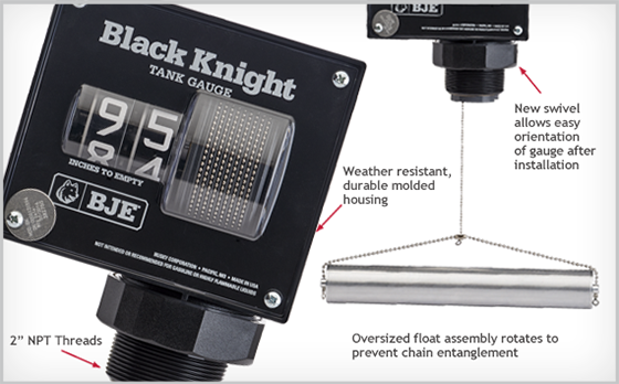 The rating of IP53 now clears both the BJE Black Knight (pictured) and Red Fox gauges for use in outdoor applications.