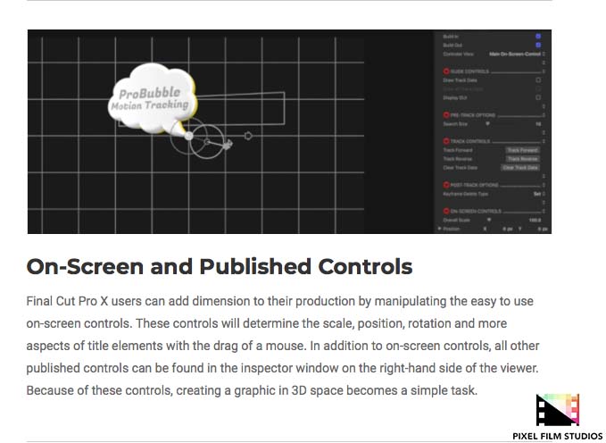 Pixel Film Studios - ProBubble 3D - FCPX Plugins