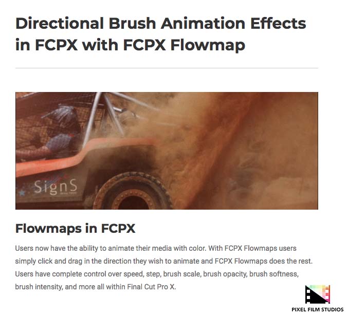Pixel Film Studios - FCPX Flowmap - FCPX Plugins