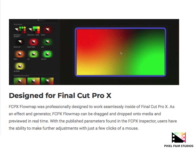 Pixel Film Studios - FCPX Flowmap - FCPX Plugins
