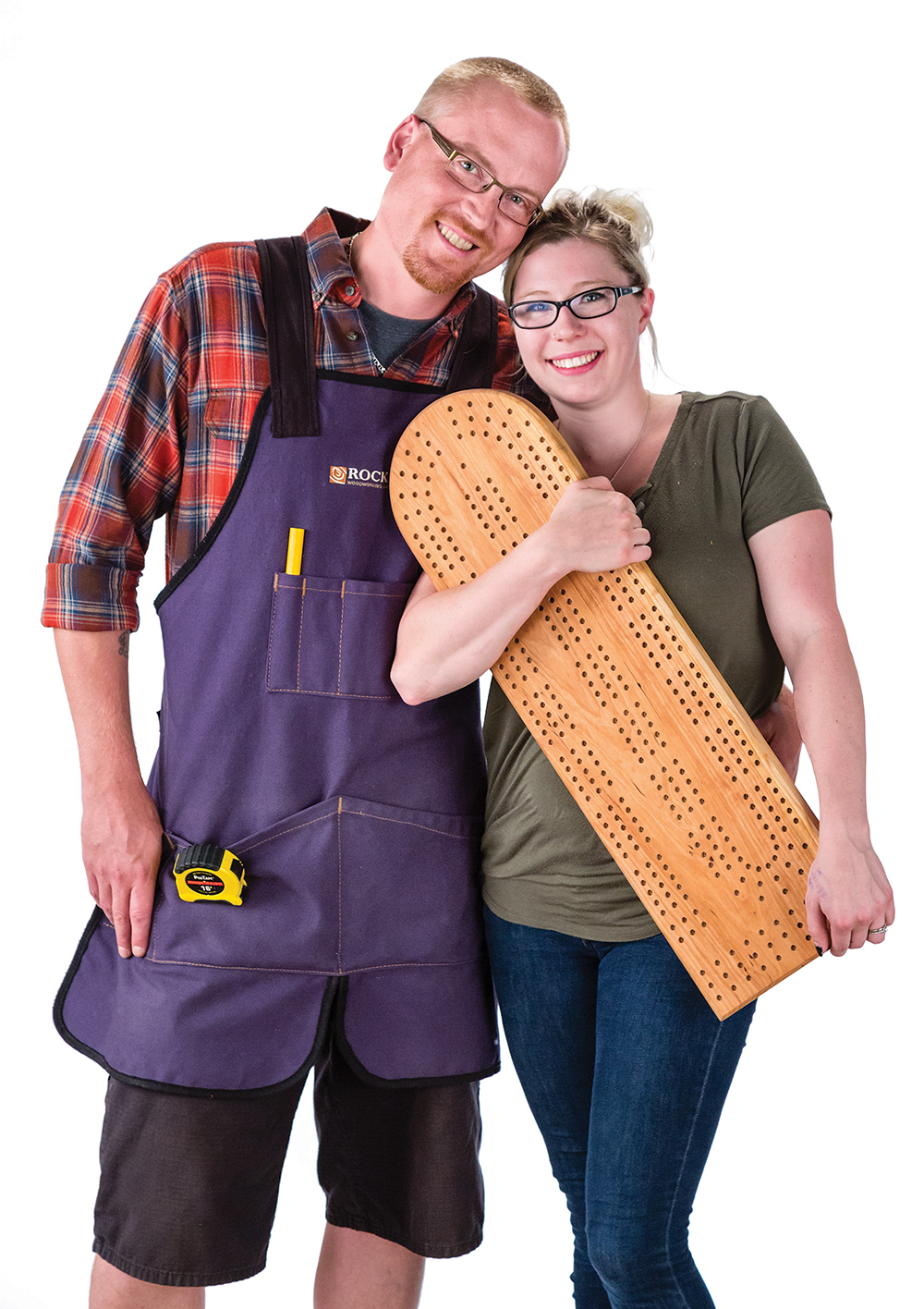 In the cribbage board class, use sawing, routing and sanding techniques.