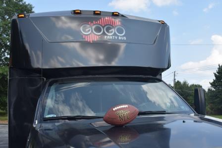 GoGo Party Bus and Superbowl 53 Football