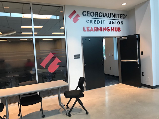 The Learning Hub, sponsored by Georgia United, allows volunteers to meet and prepare for the students arrival.