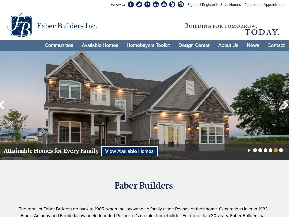 Faber Builders Website