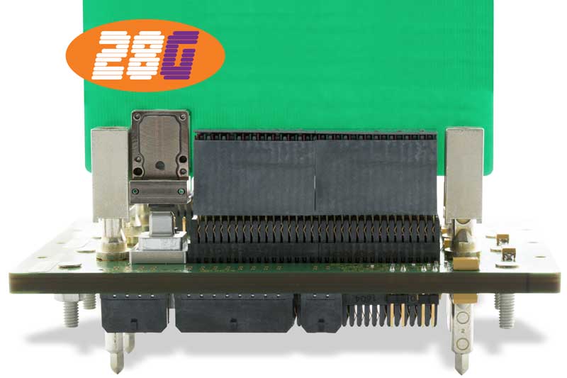 The LightCONEX28™ LC active blind mate optical interconnect for VPX systems, consists of a plug-in module connector and a backplane connector compatible with the forthcoming VITA 66.5 standard.