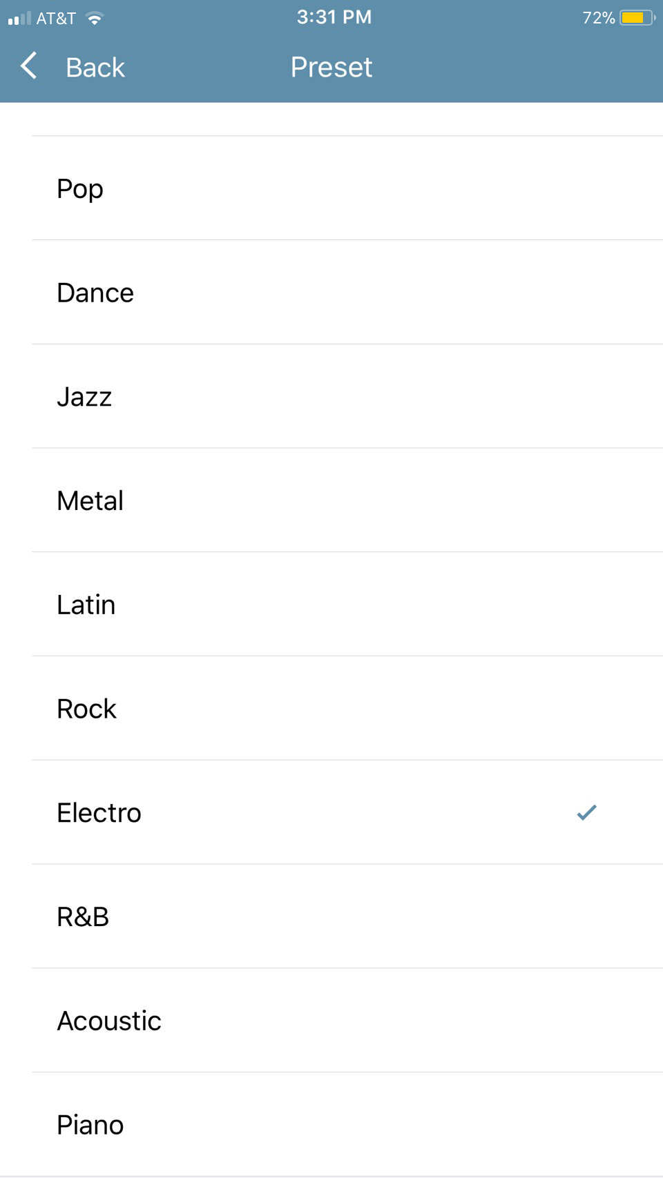Users can customize their EQ or choose settings already optimized for 11 types of music
