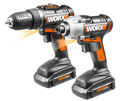 New WORX 20 volt Drill Driver and Impact Driver Combo Kit Expands