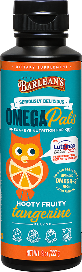 Omega Pals Hooty Fruity Tangerine - Omega-3 + Blue Light Protection