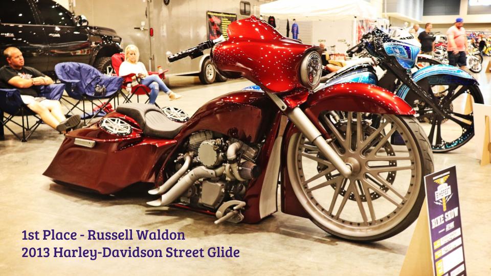 2018 Capital City Bikefest "Best Radical Bagger Class" award-winner Russell Waldon.