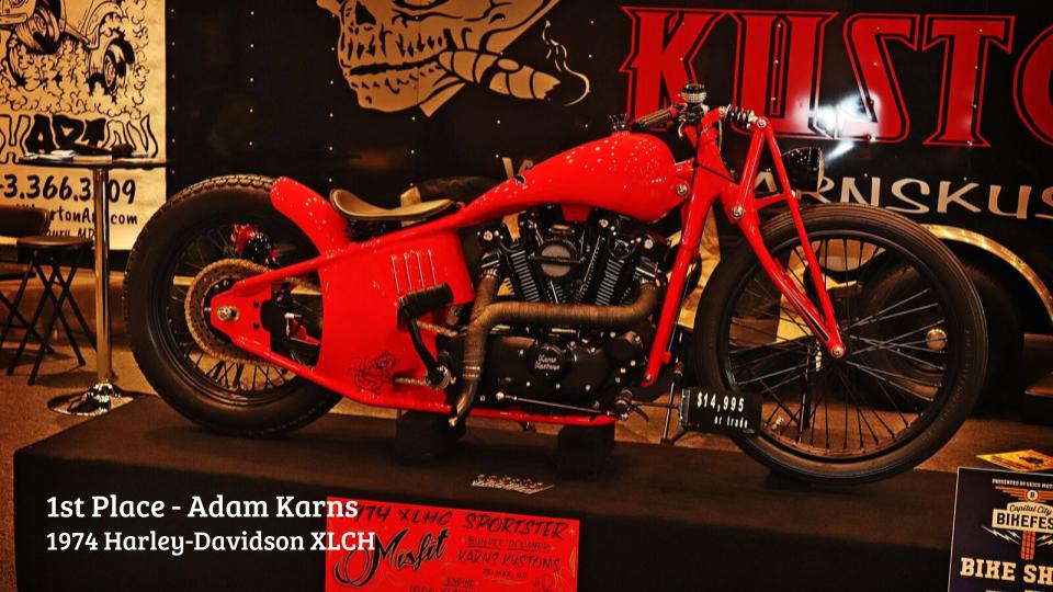 2018 Capital City Bikefest "Best Sportster" award-winner Adam Karns.