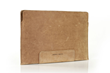 The Leather Sleeve — grizzly, distressed, full-grain leather