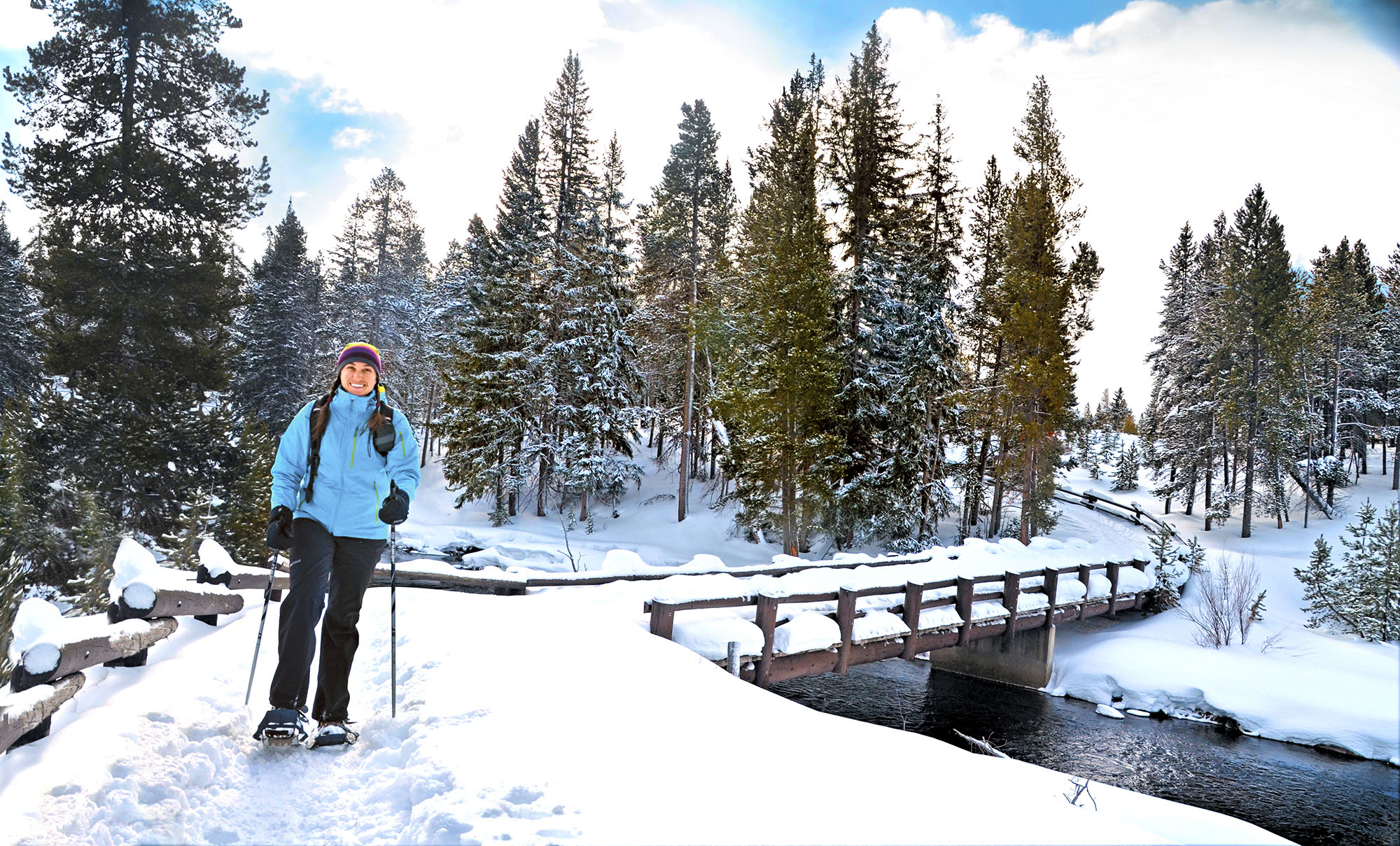 Backroads guest enjoys an active winter vacation in Yellowstone National Park