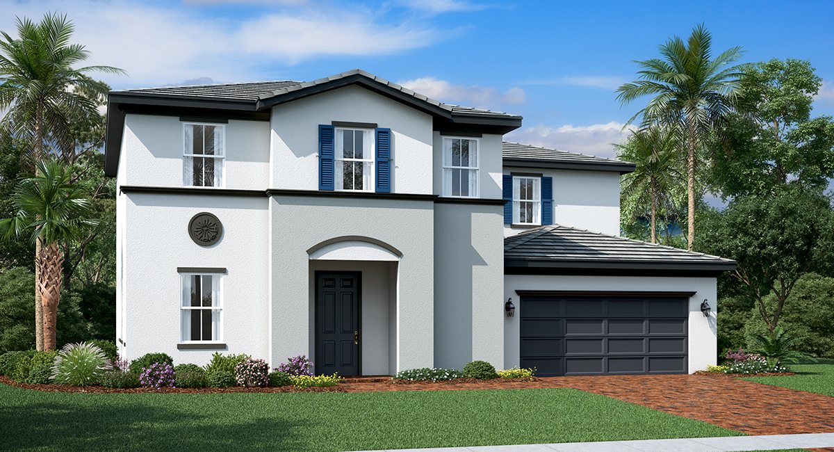 Copper Creek's sophisticated two-story River model from Lennar Palm Atlantic