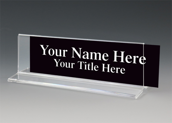 Double-Sided Acrylic Desk Name Plate