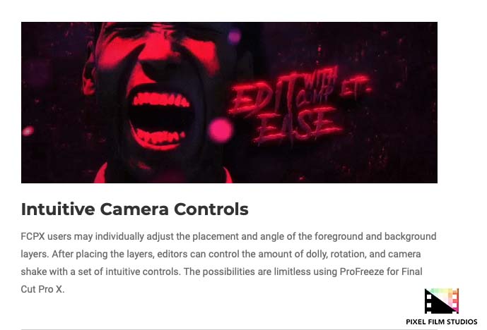 Pixel Film Studios - ProFreeze Horror - FCPX Plugins