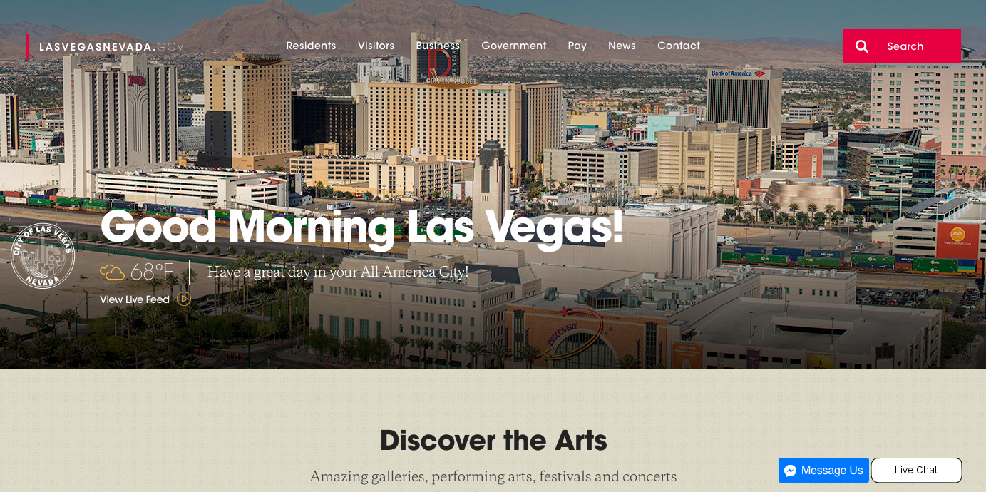 New City of Las Vegas Website designed by Adlava
