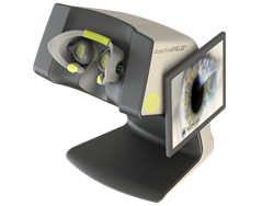 objectiveFIELD utilizes a pupilometry-based, multi-focal stimulus strategy in which both eyes are tested simultaneously and objectively with need for the patient to respond by pushing a button.