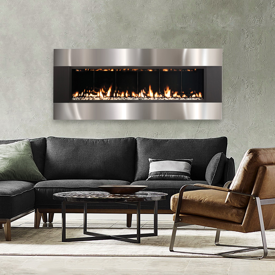 Gas fireplaces can now mount directly to the wall. Photo: Sólas, LLC;