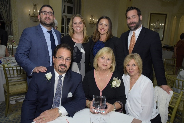 Hospice of Westchester “In Celebration” Gala honorees, Joan and Michael Ciaramella, and family.