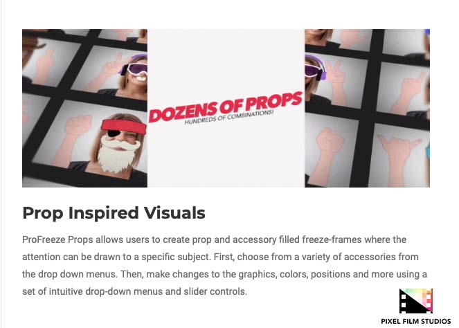 Pixel Film Studios - ProFreeze Props - FCPX Plugins