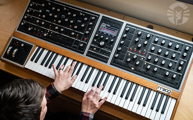 The new Moog One available through Vintage King.