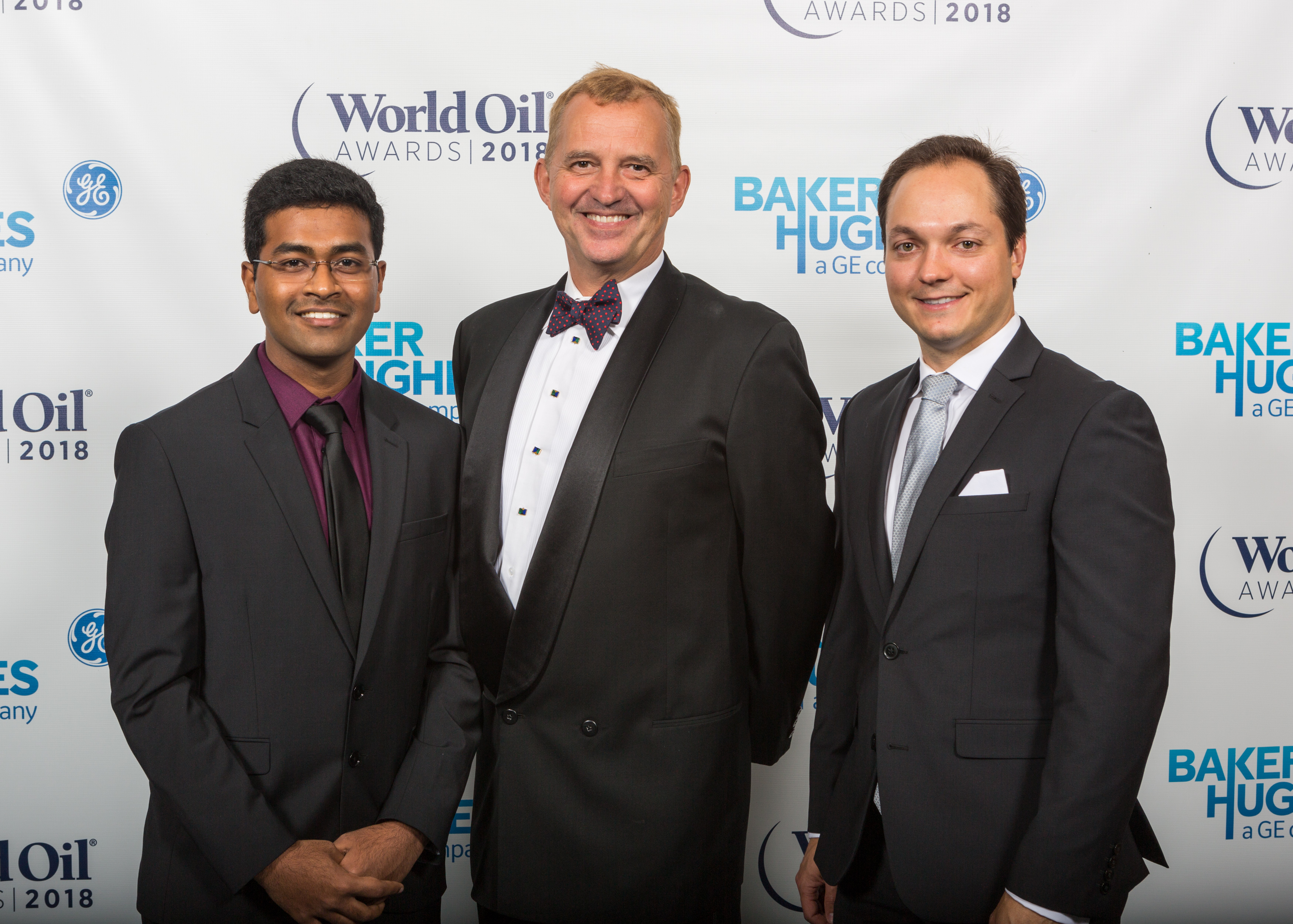 Sai Madem, John Lovell and Manual Godoy represent MicroSilicon at 2018 World Oil Award Event